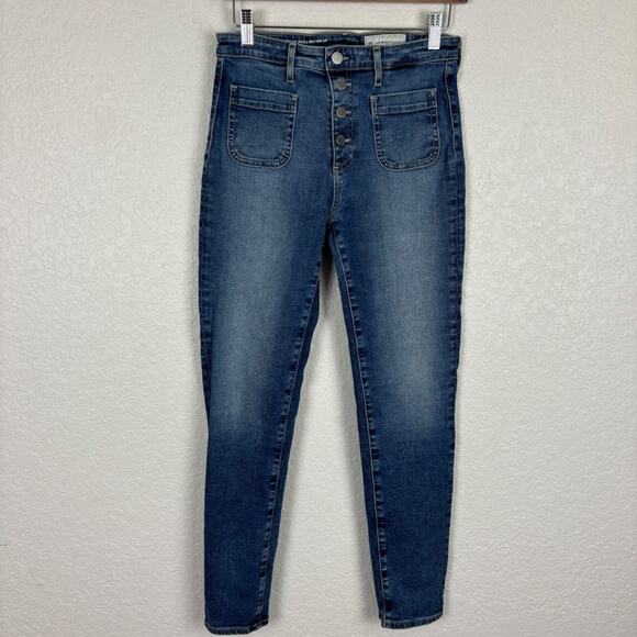 Anthropologie Adriano Goldschmied‎ Womens Jeans Sz 28 High Rise Slim Straight - Picture 1 of 11